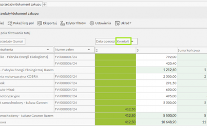 Business Intelligence Tabele Przestawne enova365_10